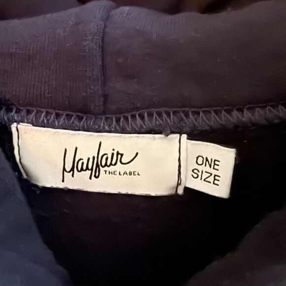 Mayfair The Label Navy Blue BE THE EFFECT hoodie with butterfly OS - Picture 4 of 8